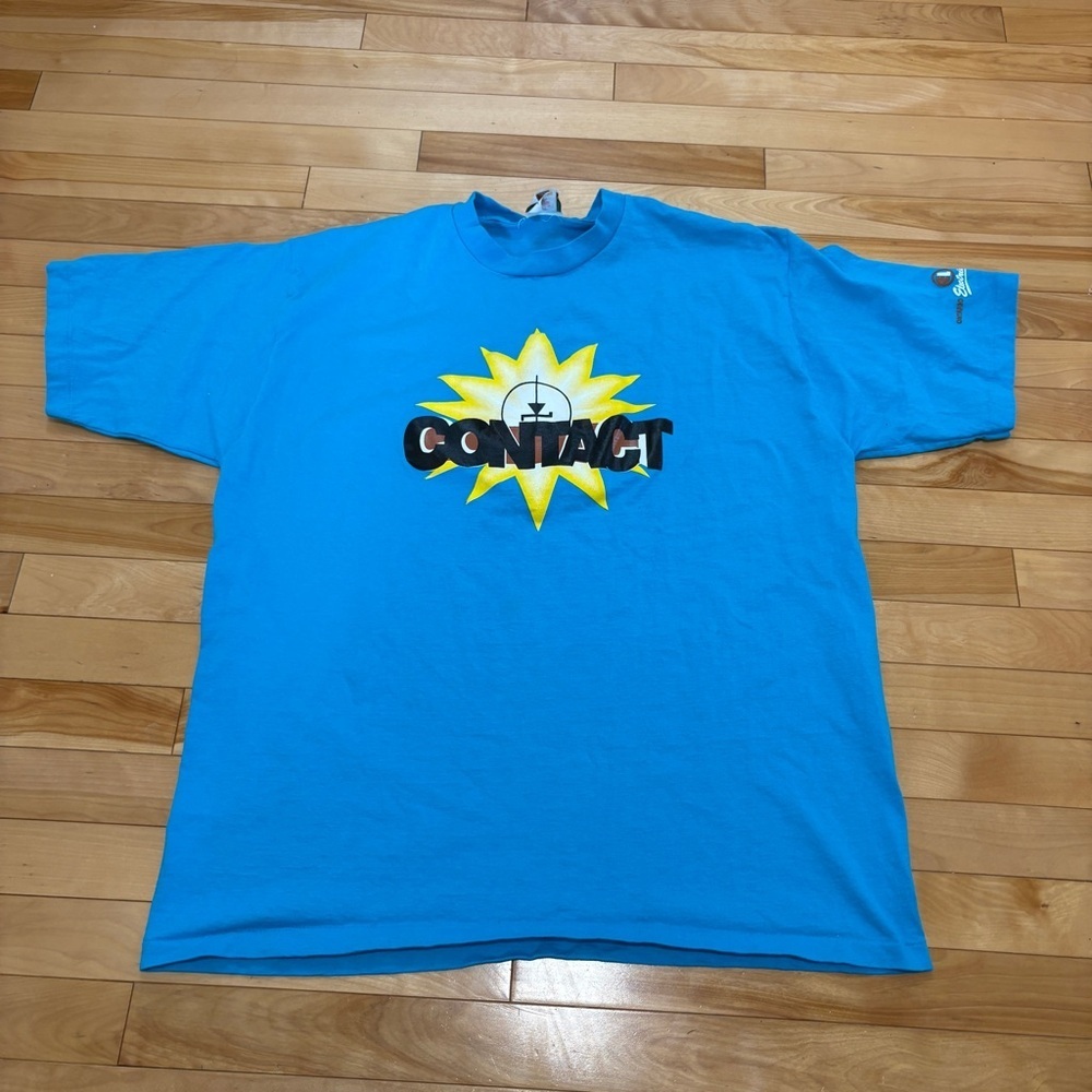 Vintage Single Stitched Electrician Contact Ontario Electrical Graphic T-Shirt